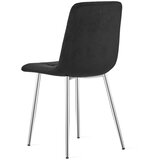 KARA stolica - crni baršun / kromirane noge x 3 | shoptok.hr