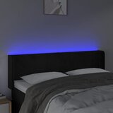  LED uzglavlje crno 147x16x78/88 cm baršunasto | shoptok.hr