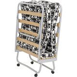 Boxxx zložljiva postelja 80 cm x 190 cm , kovina črna, bela, barve aluminija | Shoptok.si