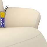  Masažni naslonjač od umjetne kože s osloncem za noge krem | shoptok.hr