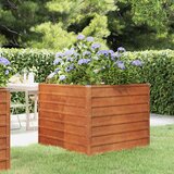  Povišena vrtna gredica boja hrđe 100x100x77 cm čelik COR-TEN | shoptok.hr