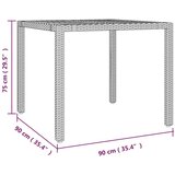  3-dijelni bistro set od poliratana s jastucima sivi | shoptok.hr