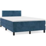 vidaXL Krevet s oprugama i madracem tamnoplavi 120 x 190 cm baršun | shoptok.hr