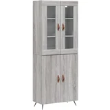 MAISON CHIC Visoka Komoda - Predalnik siva sonoma 69,5x34x180 cm inženirski les, (21720758)