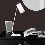 Opviq lights Bela namizna svetilka s kovinskim senčnikom (višina 55 cm) Sivani – | Shoptok.si