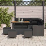  Vrtna sedežna garnitura z blazino s shranjevanjem 9 pcs Črna, (5000134195) | Shoptok.si
