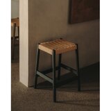 Kave Home Crne/u prirodnoj boji barske stolice u setu 2 kom od punog hrasta (visine sjedala 66 cm) Yalia – | shoptok.hr
