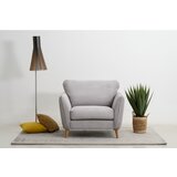 Scandic Svetlo siv fotelj iz rebrastega žameta Paris – | Shoptok.si