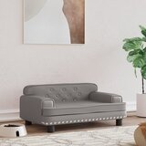 vidaXL Pasja postelja siva 70x45x30 cm umetno usnje Cene