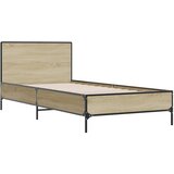 Okvir za krevet boja hrasta 90x190 cm konstruirano drvo i metal | shoptok.hr