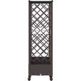  Povišeni krevet s mrežom i krovom Smeđa 202,5 x 40 x 127 cm PP | shoptok.hr