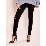 Fashion Hunters Dámské černé úzké kalhoty | Shoptok.si