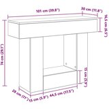  Crni Hrast 101 x 30 x 74 cm | shoptok.hr