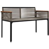  Vanjska klupa Siva i tamnoplava 117 x 54 x 74.5 cm poliratan | shoptok.hr