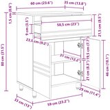  Toaletna jedinica Bijela 60 x 35 x 80 cm Konstruirano drvo | shoptok.hr