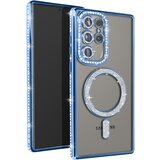 AVIZAR Diamantno ohišje za Samsung Galaxy S24 Ultra MagSafe Contour Strass, Svetlo modra, (5000015800) | Shoptok.si