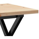  Stolić za kavu X-oblika 80x50x40,5 cm od borovine i čelik | shoptok.hr