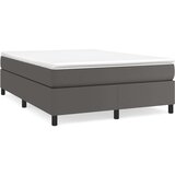 vidaXL Box spring posteljni okvir siv 140x190 cm umetno usnje | Shoptok.si