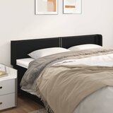 vidaXL Uzglavlje s ušima crni 183x16x78/88 cm umjetna koža Cijene
