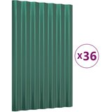 Krovni paneli 36 kom od pocinčanog čelika zeleni 60x36 cm | Eponuda.com