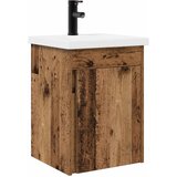 vidaXL Jedinstveni ormar za kupaonicu s Lavabo - Umivaonikom Staro drvo - Staro drvo | shoptok.hr