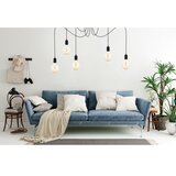  Luster na sajli MIROS 5xE27/60W/230V pauk crne boje | Eponuda.com