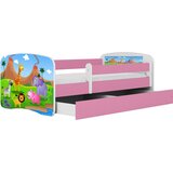 MID.YOU Dječji krevet Dreamy safari 160x80 sa madracem s ladicom Rozičasta | shoptok.hr