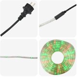  Božićno LED svjetlosno crijevo 2400 LED lampica Crvena Zelena - Crvena i zelena 100 m | shoptok.hr