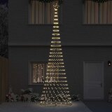 vidaXL LED božično drevesce Toplo bela 138.5 x 138.5 x 399 cm Kovina | Shoptok.si
