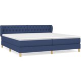 Box spring postelja z vzmetnico modra 200x200 cm blago, (20895689) | Shoptok.si