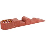 MeowBaby Foam Playground 4-delni komplet za igranje bazena s penasto žogo, 100 žog Velvet Marsala rdeča: bordo/zlata/bela/bež, (21333727) | Shoptok.si