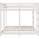  Okvir trojne postelje Bela 160 x 200 cm Masivno borovo les, (5000102429) | Shoptok.si