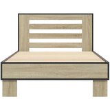  Okvir za krevet boja hrasta 75x190 cm konstruirano drvo i metal | Eponuda.ba