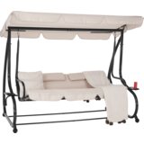 Kondela Vrtna gugalnica, zložljiva, bež/siva, NAILA | Shoptok.si