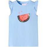  Dječja majica s volanima svjetloplava 128 | Eponuda.com