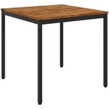  Stol za večeru u vrtu Prirodna i crna 80 x 80,5 x 75 cm | shoptok.hr