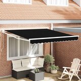  Skrovita tenda Crna 350 x 250 cm Poliester i aluminij | shoptok.hr