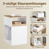 SoBuy tiskalniška miza z omari za tiskalnik bela 80 cm, (5000009254) | Shoptok.si