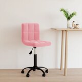 Okretna uredska stolica ružičasta baršunasta | shoptok.hr