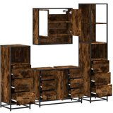  4-dijelni set kupaonskog namještaja boja hrasta drveni | shoptok.hr