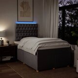 Krevet s oprugama i madracem smeđesivi 120 x 200 cm od tkanine | shoptok.hr