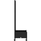  Vrtni saksija s rešetkom i kotačima Crna 40 x 40 x 131 5 cm PP - Crna 40 x 40 x 121 5 cm s kotačima | shoptok.hr
