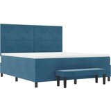 Box spring krevet Tamno plava 180 x 200 cm Baršun | shoptok.hr