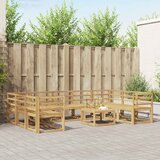  Set vanjskih sofa 10 pcs Bijela Čvrsto drvo akacije | shoptok.hr