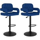 Furnova Barski stolčki 2 kosa modro blago, (21949468) | Shoptok.si