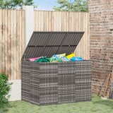  Kutija za vrtne jastuke od PE ratana 145 x 100 x 103 cm siva | Eponuda.com