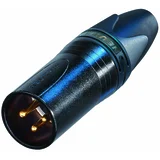 Kabelski priključek XLR 3-pin moški IP40 Kovinsko ohišje NC3MXX-B, Modra, (5000218670)