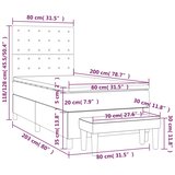 Box spring krevet s madracem ružičasti 80 x 200 cm baršunasti | shoptok.hr