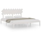  Okvir za krevet bijeli 180x200 cm bračni od masivnog drva | shoptok.hr