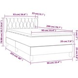  s oprugama i madracem smeđesivi 90x200 cm od tkanine | shoptok.hr